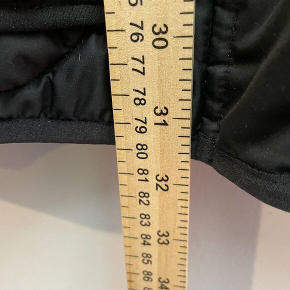 Quince Quilted Jacket Womens Small Black Featherless Quilted Long Full Zip - Picture 4 of 9